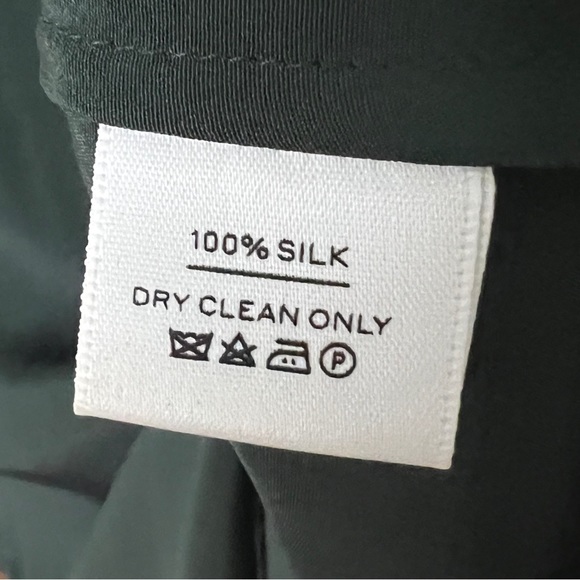 Cuyana Forest Green 100% Silk Slip Dress in Size Medium - Picture 4 of 7